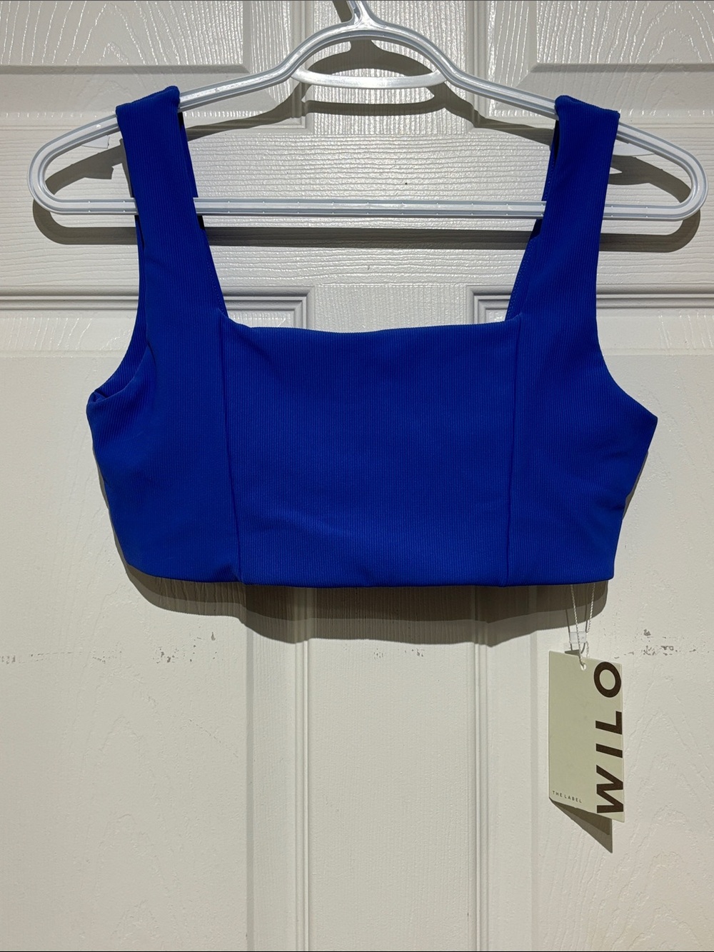 NWT Wilo Cobalt Blue Square-Neck Sports Bra